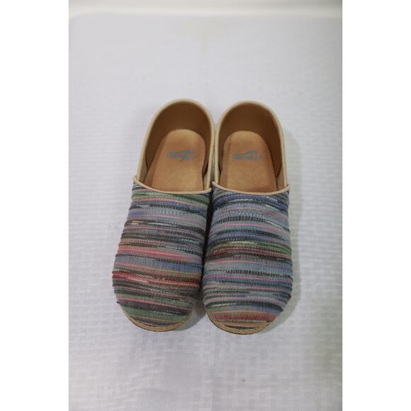 Dansko Professional Rainbow Striped Jute Clogs‎ Women’s Size 40 Nurse - Picture 2 of 4